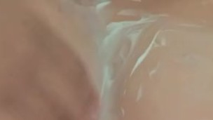 Asian Girl gets cum all over tits POV