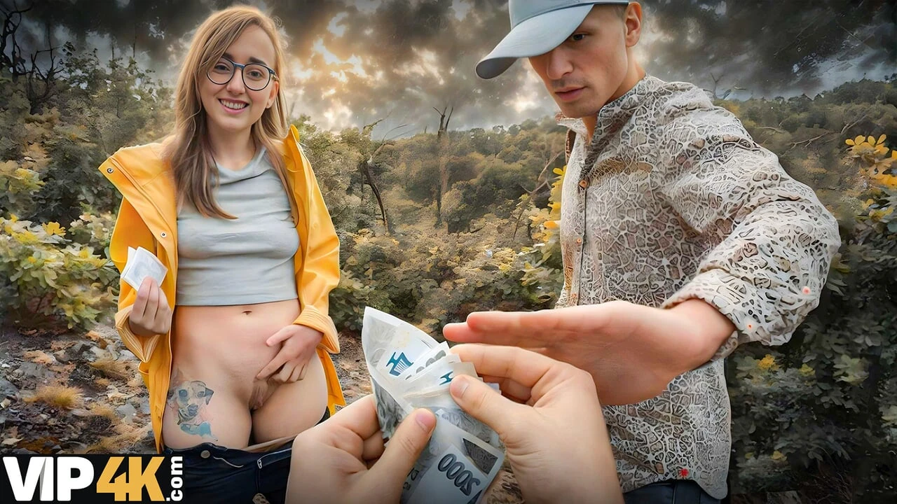 HUNT4K. Met a naked stranger with nice boobs in the forest